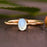 6 Prong 1.25 Carat Oval Cabochon Cut Blue Moonstone Solitaire Engagement Ring in Yellow Gold