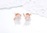 .20 Carat Round Cut Diamond Love Stud Earrings in Rose Gold