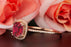 1.25 Carat Cushion Cut Halo Ruby and Diamond Engagement Ring in 9k Rose Gold Designer Ring