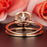 1.50 Carat Cushion Cut Halo Sapphire and Diamond Wedding Ring Set in Rose Gold Designer Ring