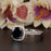 1.5 Carat Cushion Cut Halo Black Diamond and Diamond Wedding Ring Set in 9k White Gold Designer Ring