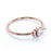 Dainty Pear and Round Cut Diamond Stacking Ring in Rose Gold