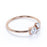 Round Cut Diamond Trio Mini Stackable Ring in Rose Gold