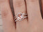 2 Carat Split Shank Oval Cut Morganite and Diamond Bridal Ring Set in Rose Gold