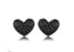 .25 Carat Round Cut Black Diamond Cluster Stud Earrings in White Gold