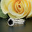 1.50 Carat Round Cut Halo Black Diamond and Diamond Bridal Ring Set in White Gold for Women