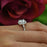 2.5 Carat Round Cut Art Deco Halo Engagement Ring in White Gold over Sterling Silver