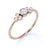 7 Stone Bezel Set Round Shape Diamond Stacking Ring in Rose Gold