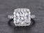 1.50 Carat Princess Cut Moissanite and Diamond Halo Engagement Ring in White Gold