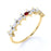 Semi Eternity Stacking Wedding Ring With Marquise and Round Diamonds in Yellow Gold