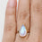 Huge 2.25 Carat Pear Shape Rainbow Moonstone Solitaire Engagement Ring in Yellow Gold