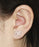 Four Petal 1 Carat Round Cut Diamond Flower Stud Earrings in Yellow Gold