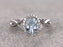 Infinity 1.25 Carat Oval Cut Aquamarine and Diamond Engagement Ring in White Gold