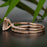 Dazzling 1.5 Carat Emerald Cut Ruby and Diamond Wedding Ring Set in 9k Rose Gold