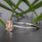 Flawless 1.25 Carat Emerald Cut Peach Morganite and Diamond Engagement Ring in White Gold Antique Ring