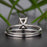 Unique 1.50 Carat Emerald Cut Peach Morganite and Diamond Wedding Ring Set in 10k White Gold  for Women