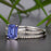 Dazzling 1.50 Carat Emerald Cut Sapphire and Diamond Wedding Ring Set in White Gold