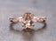 1.25 Carat Oval Cut Morganite and Diamond Engagement Ring in Rose Gold