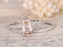 Bestselling 1.50 Carat Emerald Cut Morganite and Diamond Wedding Ring Set in White Gold