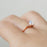 1.15 Carat Round Cabochon Cut Rainbow Moonstone and 6 Stone Diamond Engagement Ring in Rose Gold