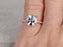 1.25 Carat Cushion Cut Aquamarine and Diamond Engagement Ring in Rose Gold