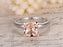 1 Carat Cushion Cut Solitaire Morganite Engagement Ring in White Gold