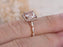 1.25 Carat Princess Cut Morganite and Diamond Engagement Ring Art Deco Design in Rose Gold