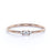 Dainty Oval and Round Cut Diamond Stacking Wedding Ring in Rose Gold