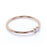 Dainty Oval and Round Cut Diamond Stacking Wedding Ring in Rose Gold