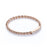 Twist Style Stacking Wedding Ring with Round Diamonds in Rose Gold