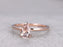 Solitaire 1 Carat Pear Cut Morganite Engagement Ring in Rose Gold