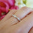 0.25 Carat Five Stones Parisian Wedding Band in White Gold over Sterling Silver