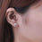 .20 Carat Round Cut Diamond Cluster Stud Earrings in White Gold