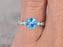 Bestselling 1.25 Carat Round Cut Aquamarine and Diamond Engagement Ring in White Gold