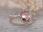 1.50 Carat Art Deco Oval Cut Morganite and Diamond Halo Engagement Ring in Rose Gold