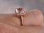 Perfect 1.25 Carat Cushion Cut Morganite and Diamond Engagement Ring in Rose Gold