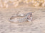 1.50 Carat Cushion Cut Morganite and Diamond Split Shank Engagement Ring in White Gold