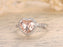 1.25 Carat Heart Shape Morganite and Diamond Halo Engagement Ring in White Gold