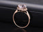 1.25 Carat Heart Shape Morganite and Diamond Halo Engagement Ring in Rose Gold