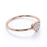 Heart Shape Diamond Cluster Stackable Ring in Rose Gold