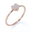 Heart Shape Diamond Cluster Stackable Ring in Rose Gold