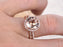 Art Deco 2 Carat Round Cut Morganite and Diamond Wedding Ring Set in Rose Gold