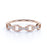 12 Stone Chain Link Stacking Wedding Ring with Square Cut Diamonds in Rose Gold