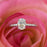1.25 Carat Oval Cut Accented Engagement Ring in White Gold over Sterling Silver