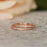 0.25 Carat Small Channel Half Eternity Wedding Band in Rose Gold over Sterling Silver