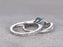 Antique 1.50 Carat Round Cut Aquamarine and Diamond Wedding Ring Set in White Gold