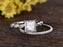2 Carat Art Deco Princess Cut Moissanite and Diamond Wedding Ring Set in White Gold