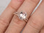 Huge 3 Carat Art Deco Oval Cut Morganite and Diamond Wedding Ring Set in Rose Gold