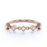 5 Stone Chain Link Stacking Wedding Ring with Square Cut Diamonds in Rose Gold