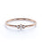 Minimalist Dainty Stacking Ring with Round Shape Diamonds in Rose Gold